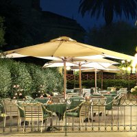 terras 's avonds